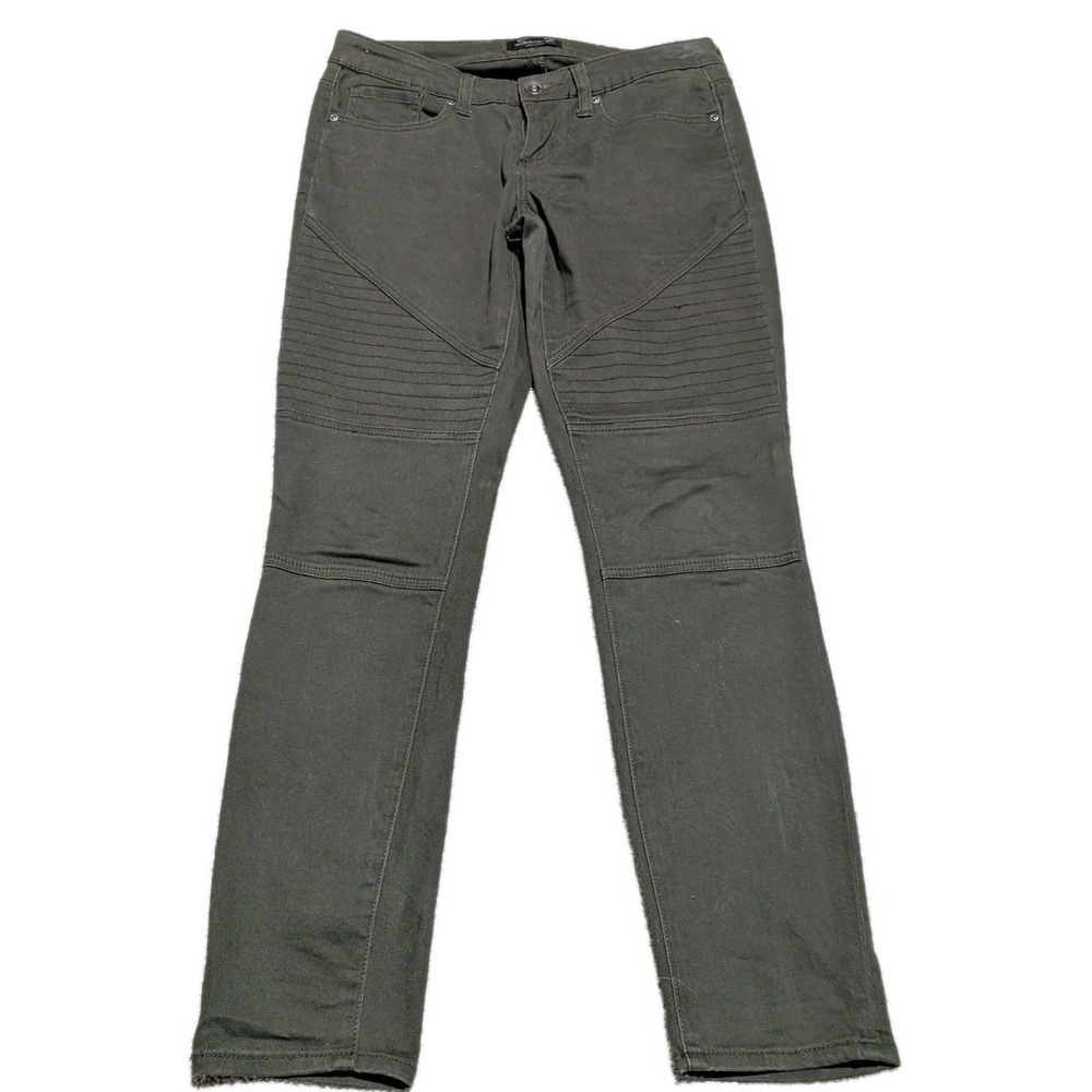 7 SEVEN FOR ALL MANKIND Women's Olive Green Skinny Jeans Size 8 32x30